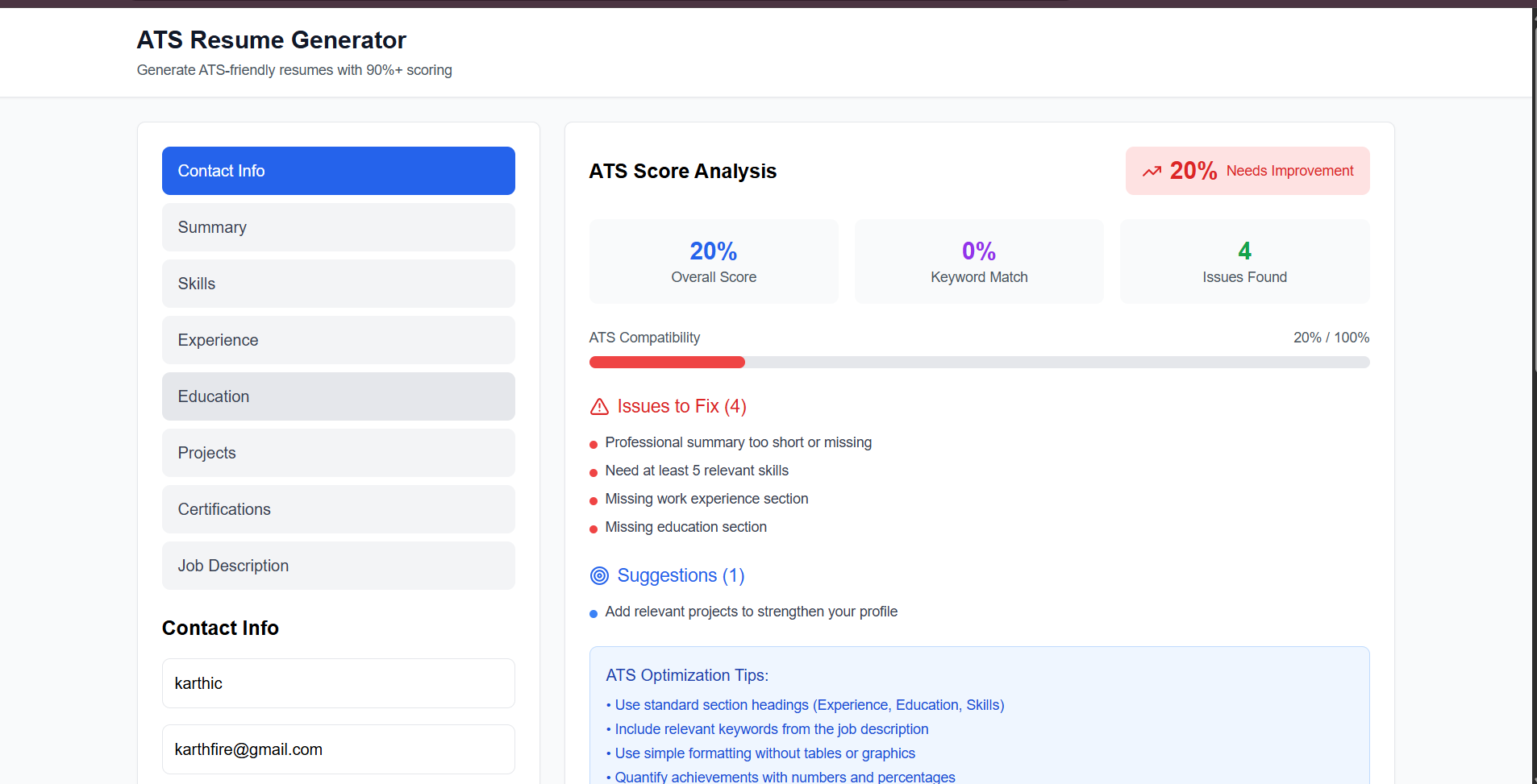 Resume AI - AI Web Application Case Study